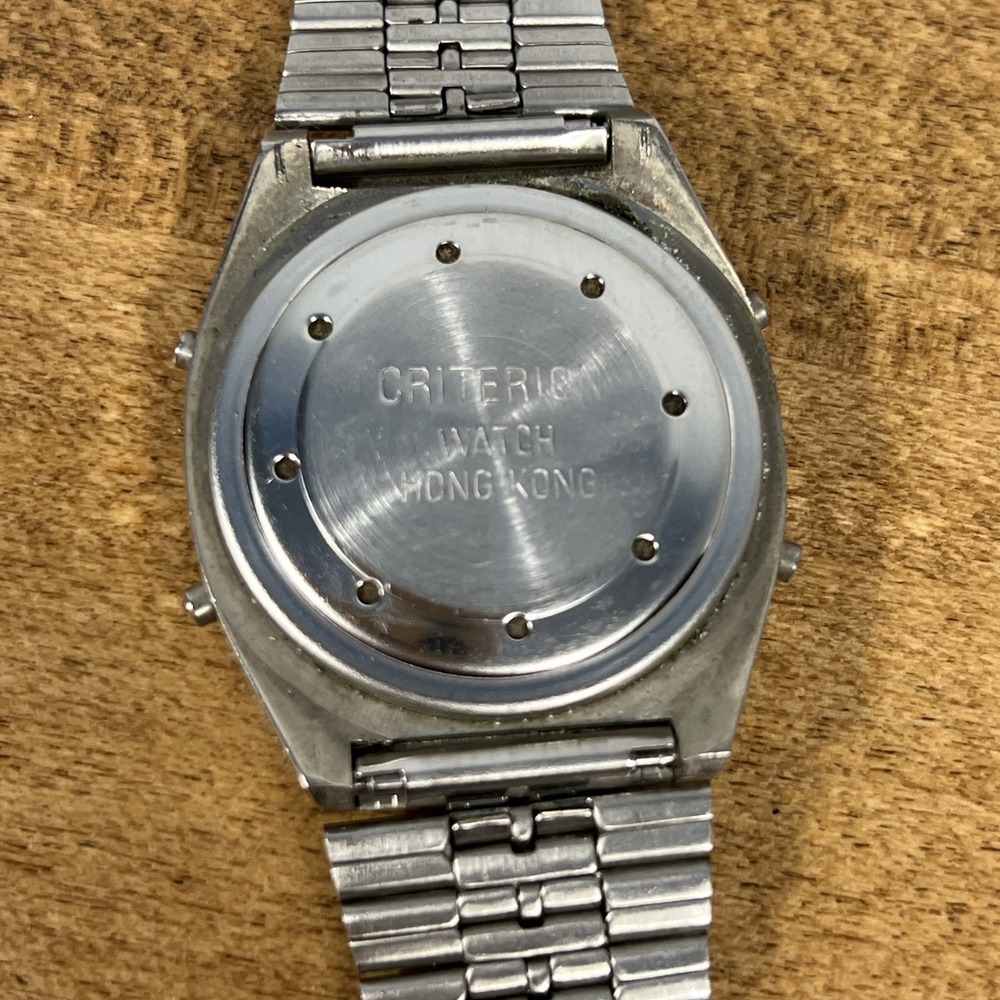 Vintage Retro Men's Watch Criterion Digital Alarm-Chronograph Rare UNTESTED - Picture 8 of 10
